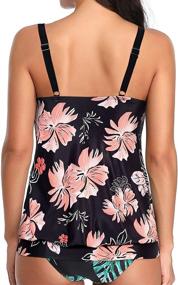 img 3 attached to 👙 Stylish Yonique Blouson Tankini Swimsuit: The Perfect Printed Women's Clothing for Summer