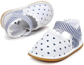 img 1 attached to 👶 Meckior Infant Baby Girls Boys Summer Sandals - Open Toe Lace Princess Dress Wedding Flats Shoes - Newborn Toddler Soft Non-slip Sole First Walker Crib Shoes