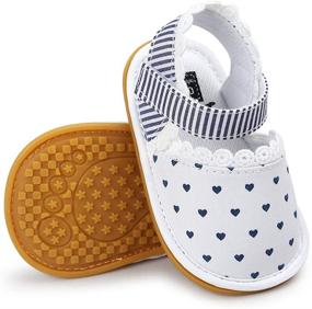 img 4 attached to 👶 Meckior Infant Baby Girls Boys Summer Sandals - Open Toe Lace Princess Dress Wedding Flats Shoes - Newborn Toddler Soft Non-slip Sole First Walker Crib Shoes