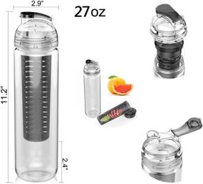 img 1 attached to 🍓 27oz AVOIN Colorlife Sport Tritan Fruit Infuser Water Bottle (Multiple Color Options) - BPA-Free