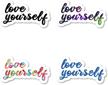 love yourself sticker inspirational stickers logo