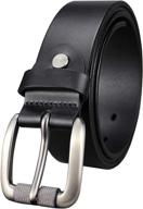 👔 bullko casual leather belt with silver buckle - essential men's accessories logo