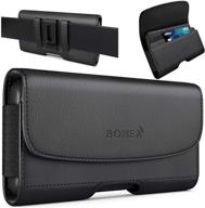 📱 bomea iphone 11 pro/xs/x/10 holster case with belt clip & id card holder - carrying pouch for men, black logo