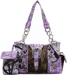 img 3 attached to 👜 Turquoise Women's Handbags & Wallets with Western Camouflage Concealed Shoulder Design