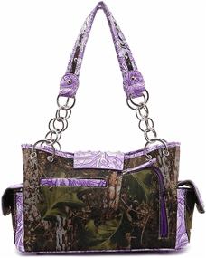 img 2 attached to 👜 Turquoise Women's Handbags & Wallets with Western Camouflage Concealed Shoulder Design