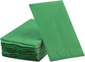 img 4 attached to 🎉 SparkSettings Big Party Pack Green Hand Towels - 40 Pack Decorative Guest Towels for Kitchen and Parties