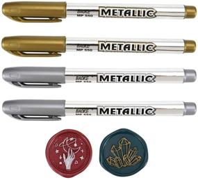 img 4 attached to 💌 Wax Seal Pen Set: Yoption 4-Piece Metallic Pens for Elegant Sealing of Wedding Invitations and Decorative Stamp Designs