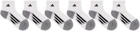 img 1 attached to 🧦 Детские квартерные носки adidas с амортизацией (6 пар) - унисекс-носки