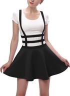 👗 elevate your style with urban coco womens elastic waist pleated short braces skirt logo