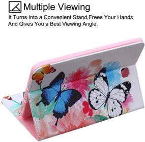 img 1 attached to 🦋 NewShine Samsung Galaxy Tab S2 8.0 Case - Premium PU Leather Folio Cover with Stand, Card Slots, and Note Holder for Samsung Galaxy Tab S2 Tablet (8.0 Inch, SM-T710 T715) - Beautiful Butterflies Design