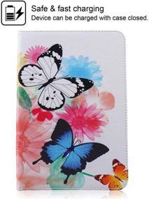 img 2 attached to 🦋 NewShine Samsung Galaxy Tab S2 8.0 Case - Premium PU Leather Folio Cover with Stand, Card Slots, and Note Holder for Samsung Galaxy Tab S2 Tablet (8.0 Inch, SM-T710 T715) - Beautiful Butterflies Design