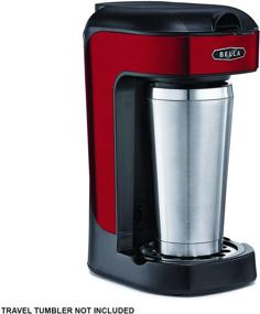 img 2 attached to ☕ BELLA Scoop One Cup Coffee Maker: Compact and Stylish Red & Stainless Steel Design