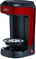 ☕ bella scoop one cup coffee maker: compact and stylish red & stainless steel design logo