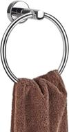 🧻 mongfun towel ring - bathroom hand towel holder, chrome steel, kitchen bath towel hanger hooks, silver rustproof & polished 304 stainless steel (drill required) logo