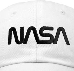 img 3 attached to 🚀 DALIX NASA Hat - Baseball Cap with Embroidered Logo Pigment Dye and Washed Cotton Material