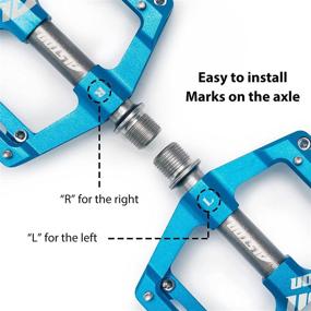 img 1 attached to Alston MTB Bike Pedals: CNC Machined Platform Pedals with 3 Sealed Bearings - Suitable for Adults and Youth, Non-Slip Anti-Skid 9/16