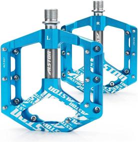 img 4 attached to Alston MTB Bike Pedals: CNC Machined Platform Pedals with 3 Sealed Bearings - Suitable for Adults and Youth, Non-Slip Anti-Skid 9/16