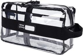 img 4 attached to TSA Approved Clear Travel Makeup Bag - Rough Enough Toiletry Organizer Case with Zipper Pockets and Handle