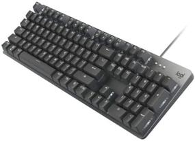 img 4 attached to 💻 Механическая подсвечиваемая клавиатура Logitech K845ch, переключатели Cherry MX Red, регулируемые ножки, компактный алюминиевый верхний корпус, 104 клавиши, USB, совместимость с Windows