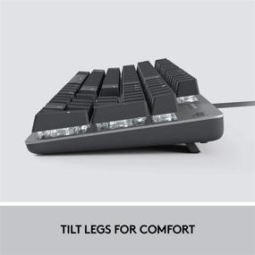 img 1 attached to 💻 Механическая подсвечиваемая клавиатура Logitech K845ch, переключатели Cherry MX Red, регулируемые ножки, компактный алюминиевый верхний корпус, 104 клавиши, USB, совместимость с Windows
