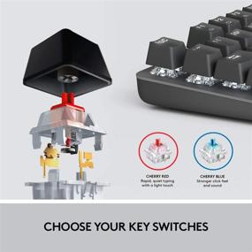 img 3 attached to 💻 Механическая подсвечиваемая клавиатура Logitech K845ch, переключатели Cherry MX Red, регулируемые ножки, компактный алюминиевый верхний корпус, 104 клавиши, USB, совместимость с Windows