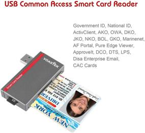 img 1 attached to 💻 VOASTEK USB 3.0 Smart Card Reader - Electronic ID Card, CAC Smart Card, and Memory Card Adapter - Compatible with Windows XP/Vista/7/8/10 (32/64bit), Linux, Mac OS