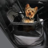 🐾 portable pet car booster seat with seat belt - waterproof bag for automotive travel, storage pockets and washable pad for dog/cat - supports up to 30 lbs logo