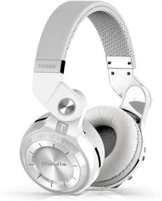 img 4 attached to 🎧 Bluedio T2S Bluetooth Headphones: 57mm Driver, Wireless On-Ear Headset with Mic - 40 Hours Play Time (White)