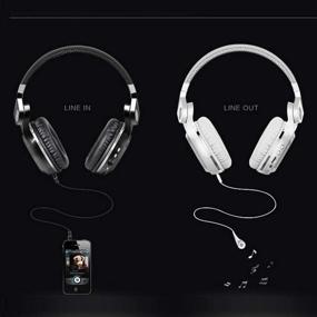 img 2 attached to 🎧 Bluedio T2S Bluetooth Headphones: 57mm Driver, Wireless On-Ear Headset with Mic - 40 Hours Play Time (White)
