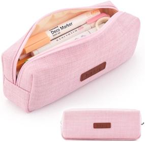 img 4 attached to 🎒 ANGOOBABY Small Pencil Case: Student Pencil Pouch, Coin Pouch, Cosmetic Bag – School & Office Organizer for Teens – Pink