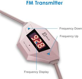 img 3 attached to Беспроводной автомобильный набор JETech FM-передатчика для смартфонов с аудиовыходом 3,5 мм и автомобильным зарядным устройством - розовый, отзывы и многое другое!