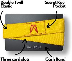 img 3 attached to 🟨 Citrus Yellow Smallet: Sleek Minimalist Elastic Wallet with RFID Blocking Card for Men and Women