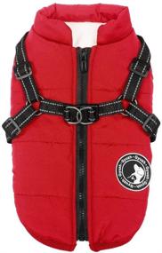 img 4 attached to 🐶 Winter Dog Coat with Harness - Fleece Jacket, Waterproof & Zipper, Reflective - Small to 4XL Sizes - for Small, Medium, Large Dogs - Dog Clothes