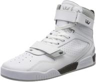 👟 stylish silver white men's supra footwear breaker skate shoes for enhanced performance logo