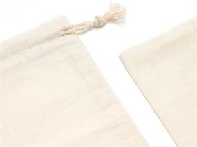 img 1 attached to 🛍️ Tendwarm 8x10 Cotton Drawstring Bags - Versatile Muslin Sachet Bags for Party Wedding Storage and Home Supplies