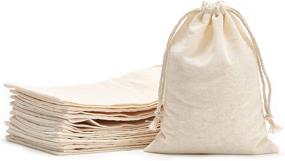 img 4 attached to 🛍️ Tendwarm 8x10 Cotton Drawstring Bags - Versatile Muslin Sachet Bags for Party Wedding Storage and Home Supplies