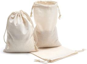 img 3 attached to 🛍️ Tendwarm 8x10 Cotton Drawstring Bags - Versatile Muslin Sachet Bags for Party Wedding Storage and Home Supplies