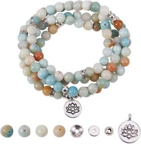 img 4 attached to SUNNYCLUE Bracelets Necklace Amazonite Gemstone Beading & Jewelry Making
