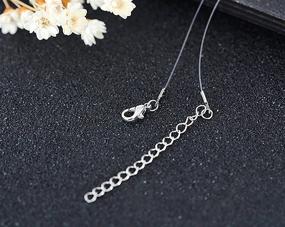 img 1 attached to 🧜 MIXIA Romantic Tiny Beach Mermaid Necklace: Elegant Ocean Sea Jewelry Made with Invisible Transparent Fishing Line and Mermaid's Tears