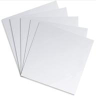 🎨 silver metallic sheets for arts and crafts - pack of 5, flexible and shiny, 11.8 inches logo