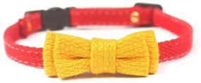 img 3 attached to 🐱 HoneyBunny Cat Collar: Super Cute Style with Bowtie, Bell & Breakaway Buckle