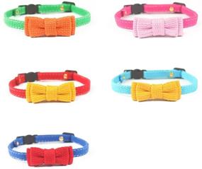 img 1 attached to 🐱 HoneyBunny Cat Collar: Super Cute Style with Bowtie, Bell & Breakaway Buckle