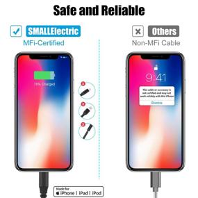 img 1 attached to 🔌 Apple MFi сертифицированный 10 футовый зарядник для iPhone, 2 шт. Длинный кабель Lightning, нейлоновый оплетенный 10-футовый кабель для зарядки, совместимый с iPhone 11 / Pro / Max / SE / X / XS Max / XR / 8/8 Plus / iPad / iPod