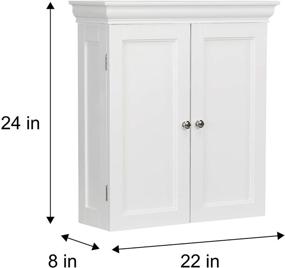 img 1 attached to 📦 Efficiently Organize with Teamson Home Stratford Contemporary Detachable Storage Adjustable Shelves Bathroom Cabinet, White