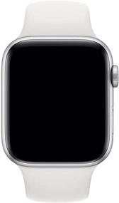 img 2 attached to Tobfit 4 пакета ремешков для Apple Watch 38 мм 42 мм 40 мм 44 мм - Мягкий спортивный заменяемый браслет для iWatch серии 6 5 4 3 SE (черный/серый/белый/синий, 38 мм/40 мм S/M)