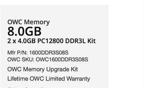 img 3 attached to OWC 8GB (2X4GB) PC3-12800 DDR3L 1600MHz SO-DIMM 204 Pin CL11 Memory Upgrade Kit For IMac