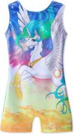 🦄 sparkling unicorn and mermaid leotards for girls gymnastics: short biketards that dazzle! logo