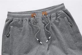 img 1 attached to 🩳 LEPOAR Men's Cotton Shorts: Stylish and Comfortable 3/4 Capri Pants with Knee Length and Drawstring