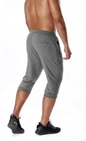 img 3 attached to 🩳 LEPOAR Men's Cotton Shorts: Stylish and Comfortable 3/4 Capri Pants with Knee Length and Drawstring