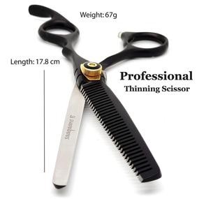 img 2 attached to 💇 Saaqaans MSS-01 Hairdressing Scissors Set: Stylish, Professional Hair Cutting Scissors for Barbers, Hairdressers, and Salons - Including Texture/Thinning Shear, Straight Edge Razor, and 10 Blades with Case